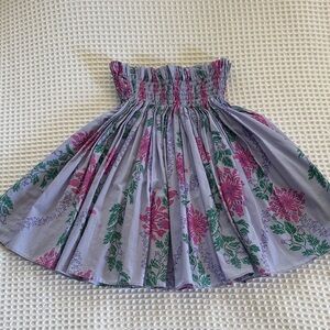 PA’U SKIRT Hula skirt, custom made. Purple and Green. Girls hula.  EUC